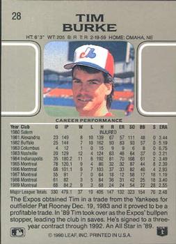 Tim Burke  baseball card collectible - Main Image 2