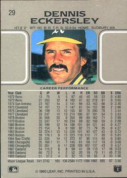 Dennis Eckersley  baseball card collectible - Main Image 2
