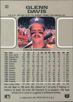 Glenn Davis  baseball card collectible - Main Image 2