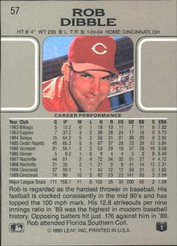 Rob Dibble  baseball card collectible - Main Image 2