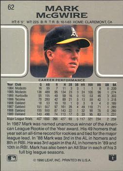 Mark McGwire  baseball card collectible - Main Image 2