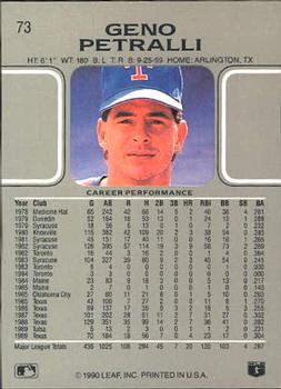 Geno Petralli  baseball card collectible - Main Image 2