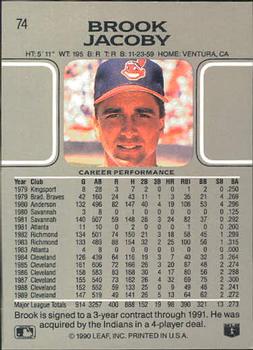 Brook Jacoby  baseball card collectible - Main Image 2