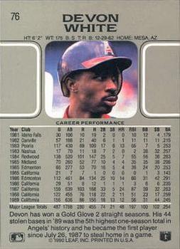 Devon White  baseball card collectible - Main Image 2