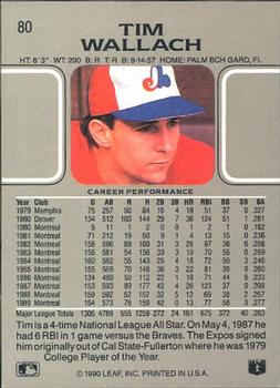 Tim Wallach  baseball card collectible - Main Image 2