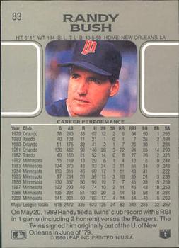 Randy Bush  baseball card collectible - Main Image 2