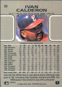 Ivan Calderon  baseball card collectible - Main Image 2
