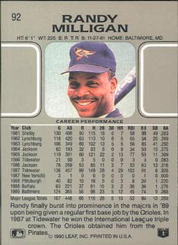 Randy Milligan  baseball card collectible - Main Image 2