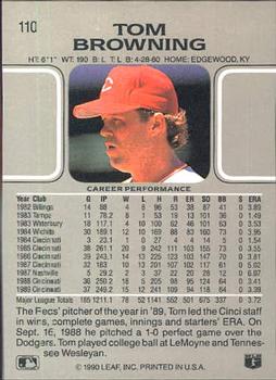 Tom Browning  baseball card collectible - Main Image 2