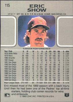 Eric Show  baseball card collectible - Main Image 2