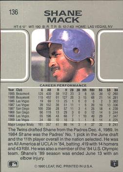 Shane Mack  baseball card collectible - Main Image 2