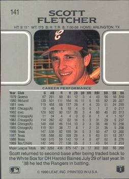 Scott Fletcher  baseball card collectible - Main Image 2