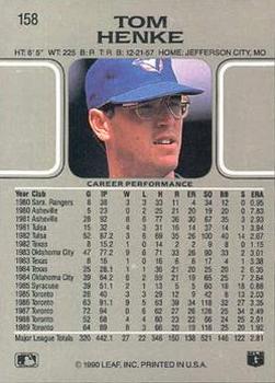 Tom Henke  baseball card collectible - Main Image 2