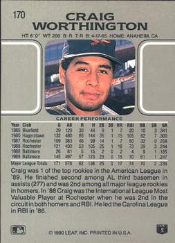 Craig Worthington  baseball card collectible - Main Image 2