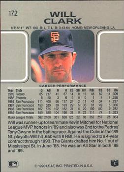 Will Clark  baseball card collectible - Main Image 2