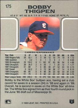 Bobby Thigpen  baseball card collectible - Main Image 2