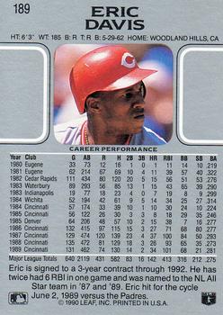 Eric Davis  baseball card collectible - Main Image 2