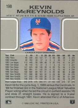 Kevin McReynolds  baseball card collectible - Main Image 2