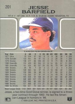 Jesse Barfield  baseball card collectible - Main Image 2