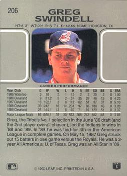 Greg Swindell  baseball card collectible - Main Image 2