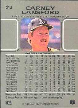 Carney Lansford  baseball card collectible - Main Image 2