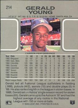 Gerald Young  baseball card collectible - Main Image 2