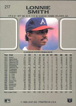 Lonnie Smith  baseball card collectible - Main Image 2