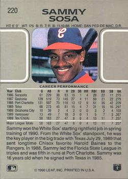 Sammy Sosa  baseball card collectible - Main Image 2