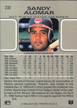 Sandy Alomar  baseball card collectible - Main Image 2