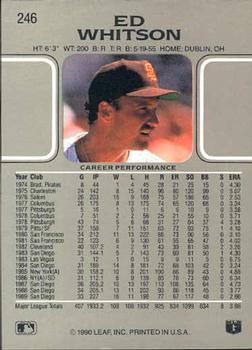 Ed Whitson  baseball card collectible - Main Image 2