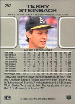 Terry Steinbach  baseball card collectible - Main Image 2