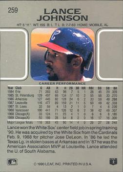 Lance Johnson  baseball card collectible - Main Image 2