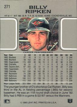 Billy Ripken  baseball card collectible - Main Image 2