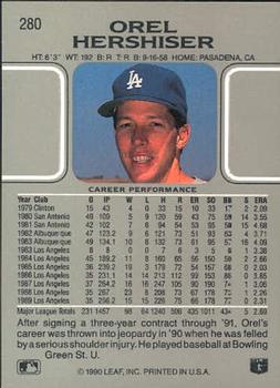 Orel Hershiser  baseball card collectible - Main Image 2