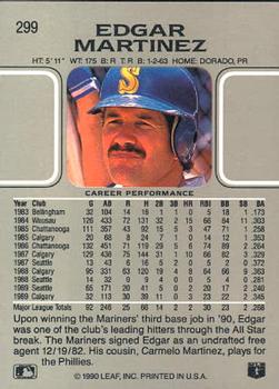 Edgar Martinez  baseball card collectible - Main Image 2