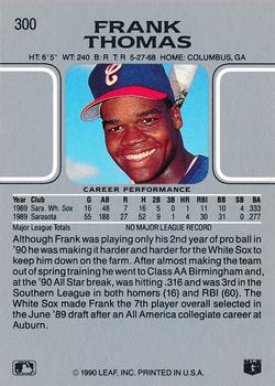 Frank Thomas  baseball card collectible - Main Image 2