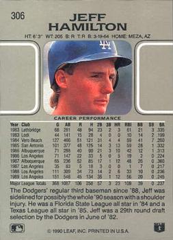 Jeff Hamilton  baseball card collectible - Main Image 2