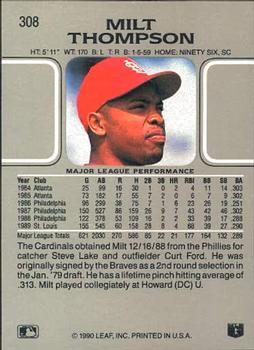 Milt Thompson  baseball card collectible - Main Image 2