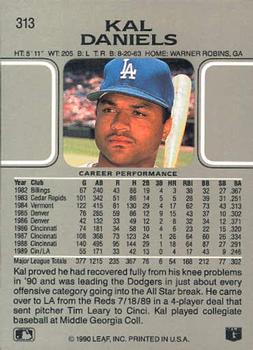 Kal Daniels  baseball card collectible - Main Image 2