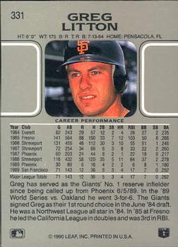 Greg Litton  baseball card collectible - Main Image 2