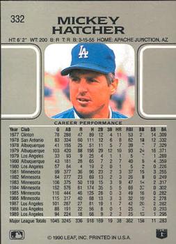 Mickey Hatcher  baseball card collectible - Main Image 2