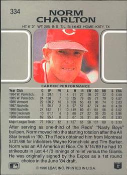 Norm Charlton  baseball card collectible - Main Image 2