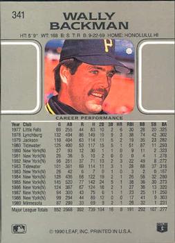 Wally Backman  baseball card collectible - Main Image 2
