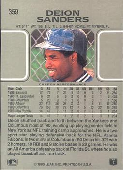 Deion Sanders  baseball card collectible - Main Image 2