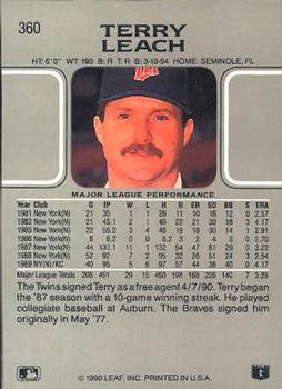 Terry Leach  baseball card collectible - Main Image 2