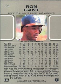 Ron Gant  baseball card collectible - Main Image 2