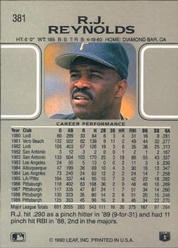 R.J. Reynolds  baseball card collectible - Main Image 2