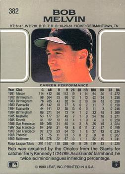 Bob Melvin  baseball card collectible - Main Image 2