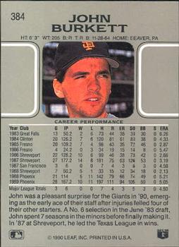 John Burkett  baseball card collectible - Main Image 2