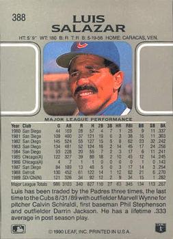 Luis Salazar  baseball card collectible - Main Image 2